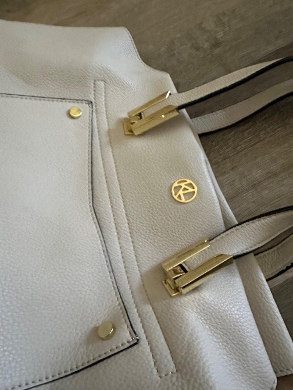 Kate Landry Offwhite Cream Shoulder Purse bag